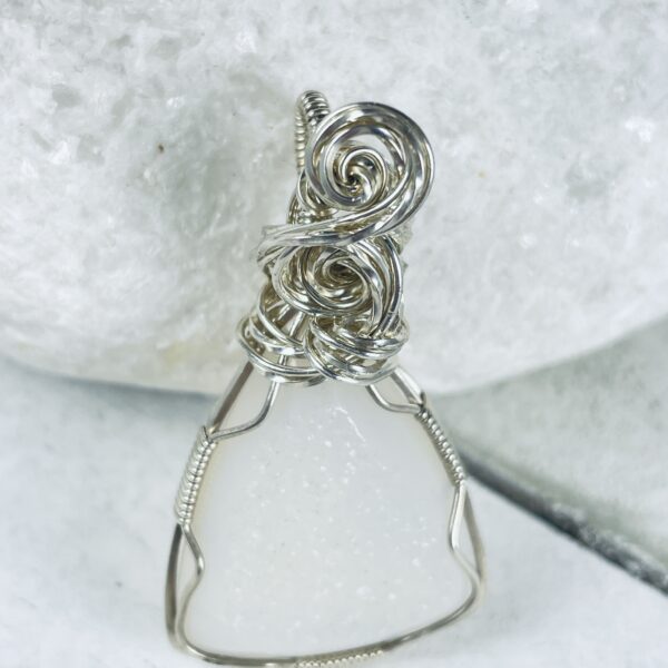 Druzy Agate and Silver Pendant - Image 6