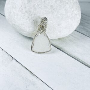 Druzy Agate and Silver Pendant